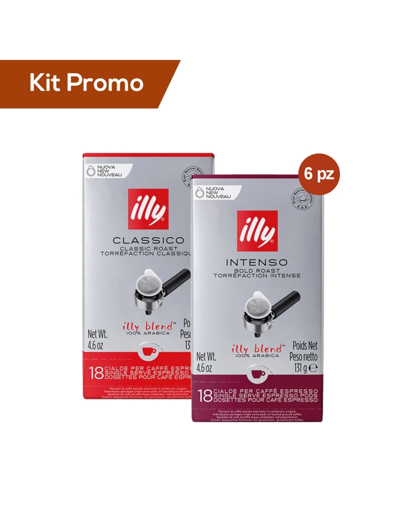 Kit 72 Cialde Illy, Classico & Intenso
