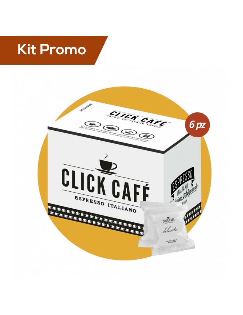 Box 600 Capsule Click Cafè Compatibili Bialetti, miscela delicato