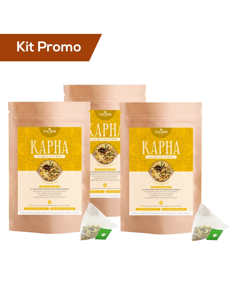 Kit 3 doypack Miscela di Tè Bio Speziato, Kapha