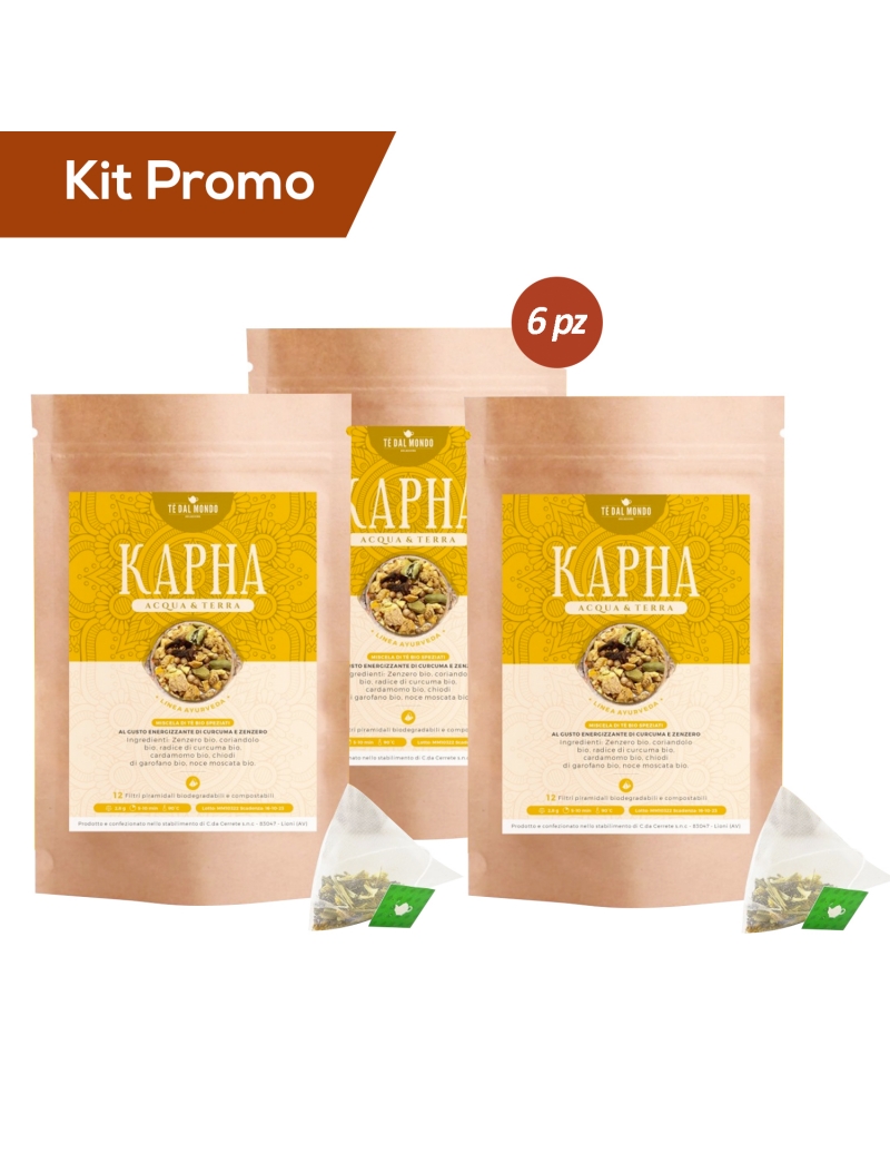 Kit 6 doypack Miscela di Tè Bio Speziato, Kapha