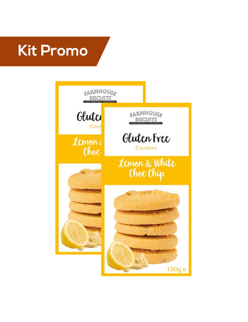 Box 2 astucci biscotti al cioccolato bianco e limone