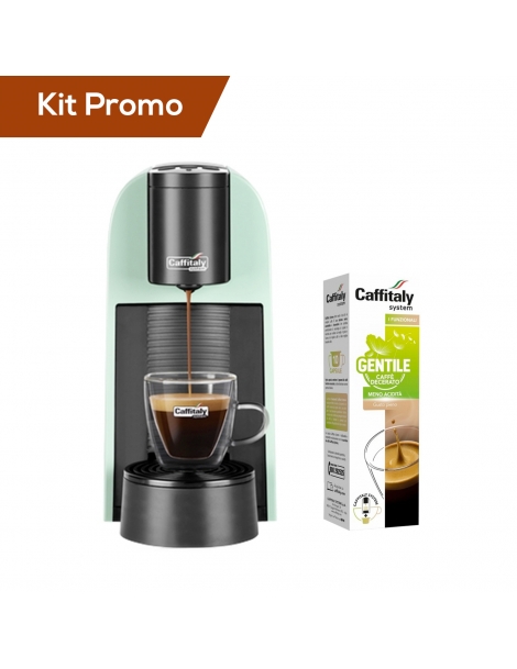 Macchina da caffè Caffitaly Volta S35R.3 verde con 10 capsule di caffè  Decerato