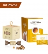 Kit caffè in cialda delicato con cioccolatini alla gianduia con nocciole