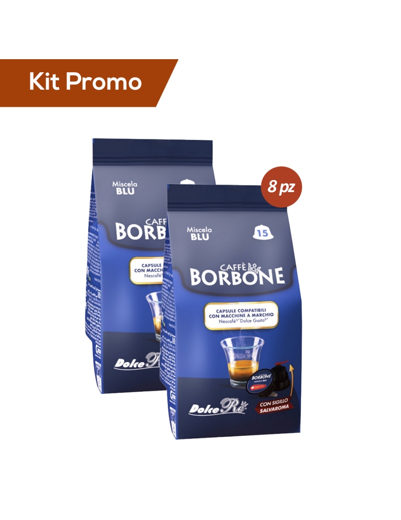 Kit 8 sacchetti Capsule Dolce Gusto Blu Borbone