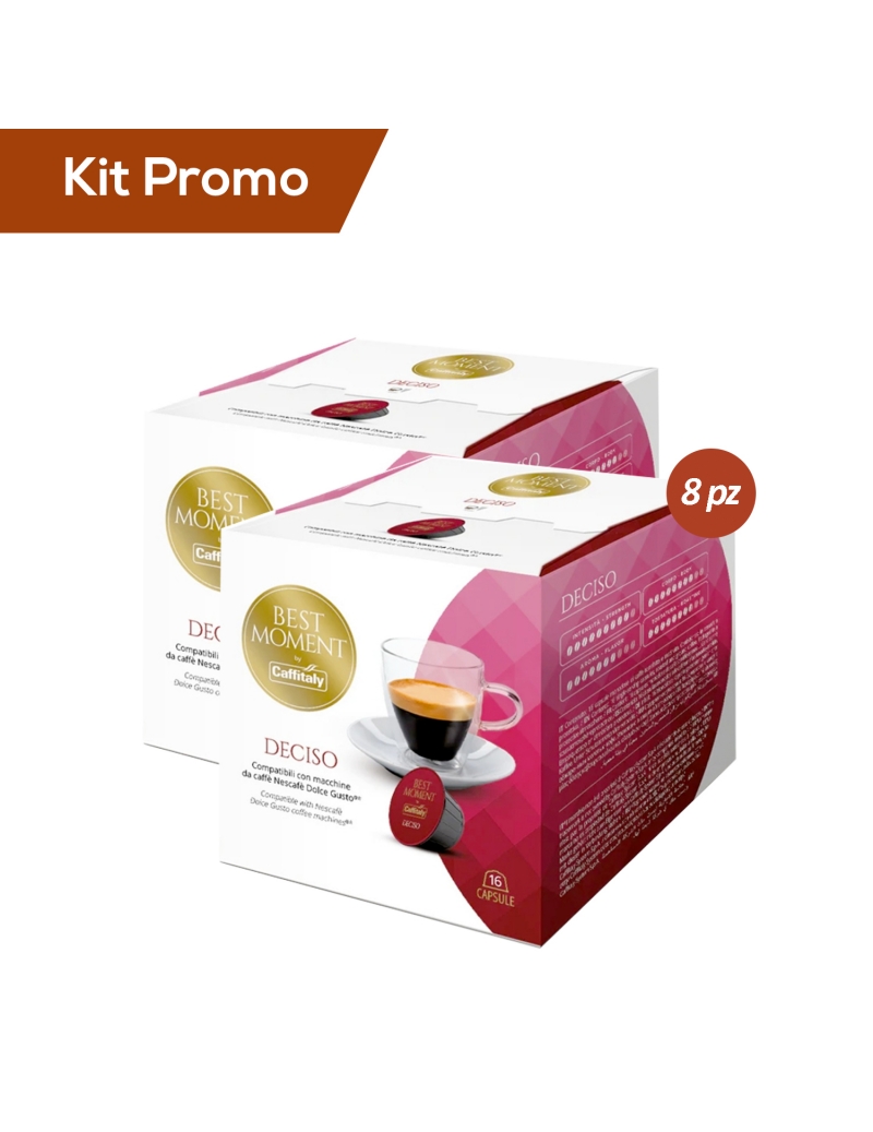 Kit 8 box Capsule Espresso Deciso Compatibili Dolce Gusto