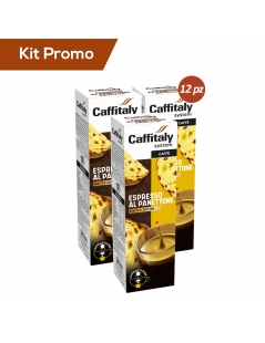 Kit 12 pacchi di Capsule Caffitaly, È Caffè Espresso Al Panettone