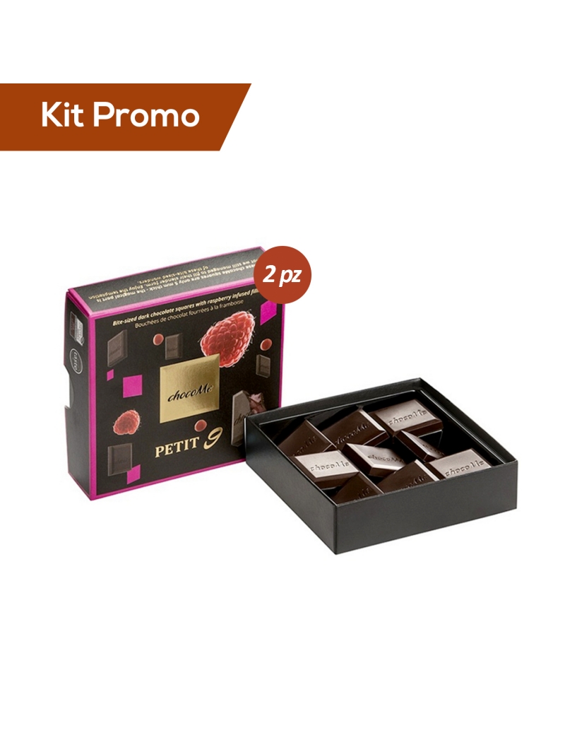 Kit 2 box Cioccolatini al Fondente Con Ripieno Ai Lamponi