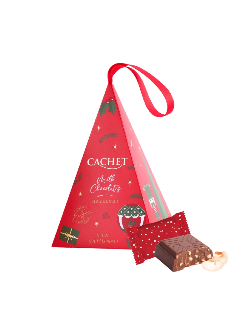 Piramide natalizia appendibile con cioccolatini