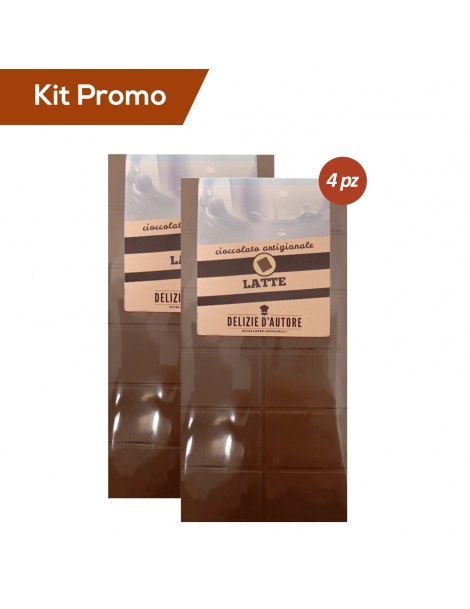 Kit 4 tavolette di cioccolato al latte