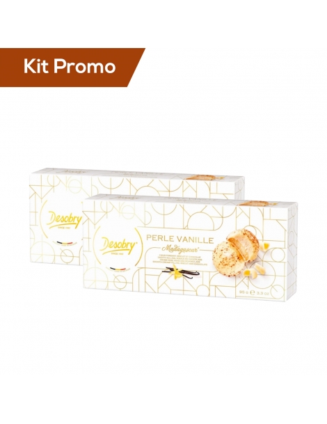 Kit 2 astucci di Biscotti Ricoperti di Cioccolato Bianco Con Cuore di Vaniglia