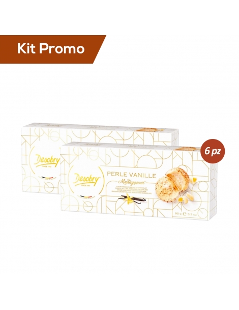 Kit 6 astucci di Biscotti Ricoperti di Cioccolato Bianco Con Cuore di Vaniglia