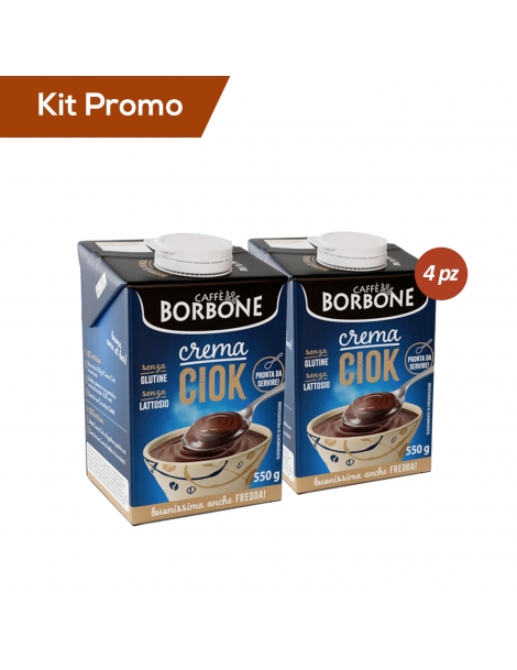 Kit 4 Creme al cioccolato Borbone senza glutine