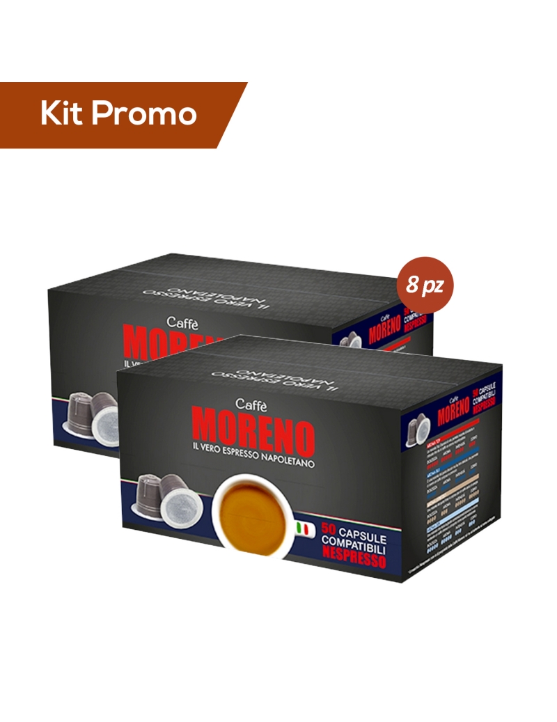 Kit 400 Capsule Nespresso Caffè Moreno Miscela Aroma Espresso