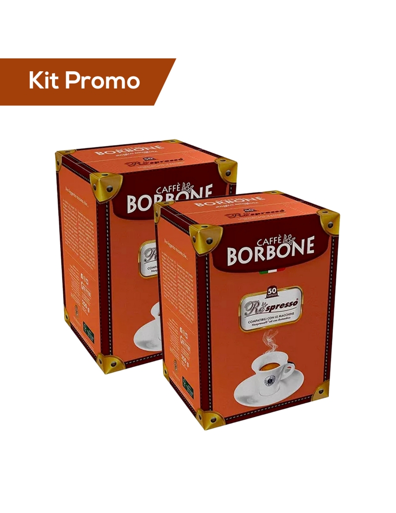 Kit Caffè Borbone 100 Capsule Nespresso Miscela Rossa