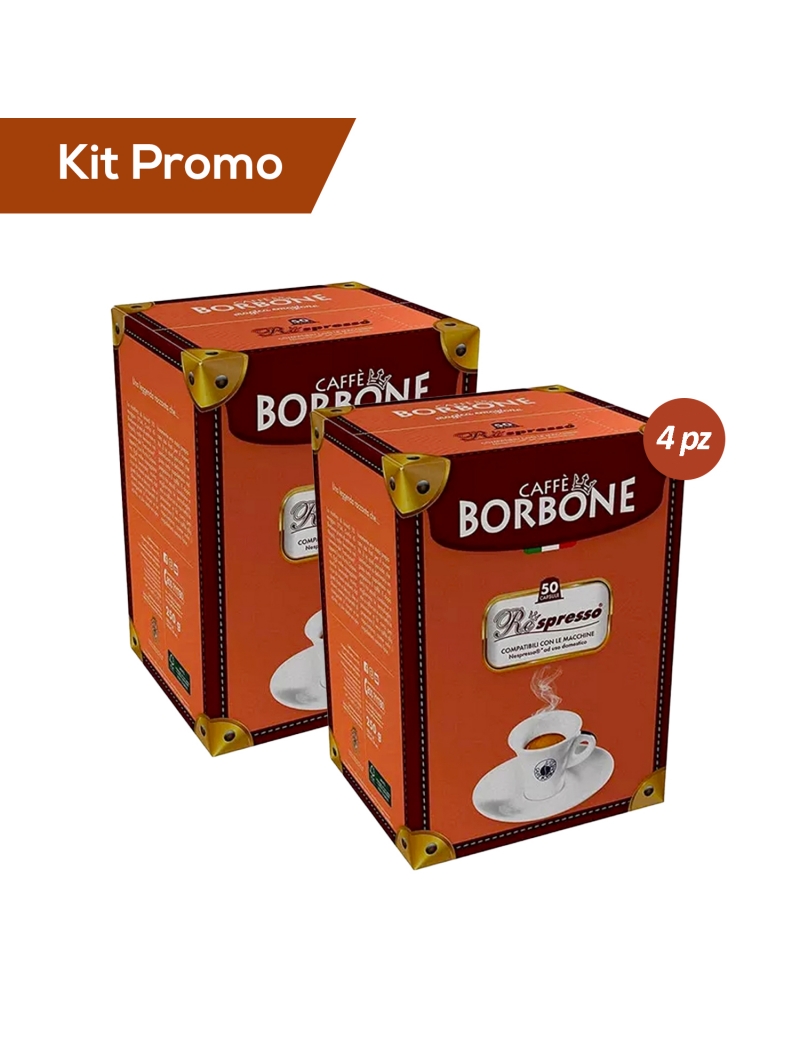 Kit Caffè Borbone 200 Capsule Nespresso Miscela Rossa