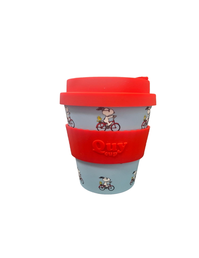 Bicchiere da cappuccino da 230 ml QUY CUP Snoopy bici