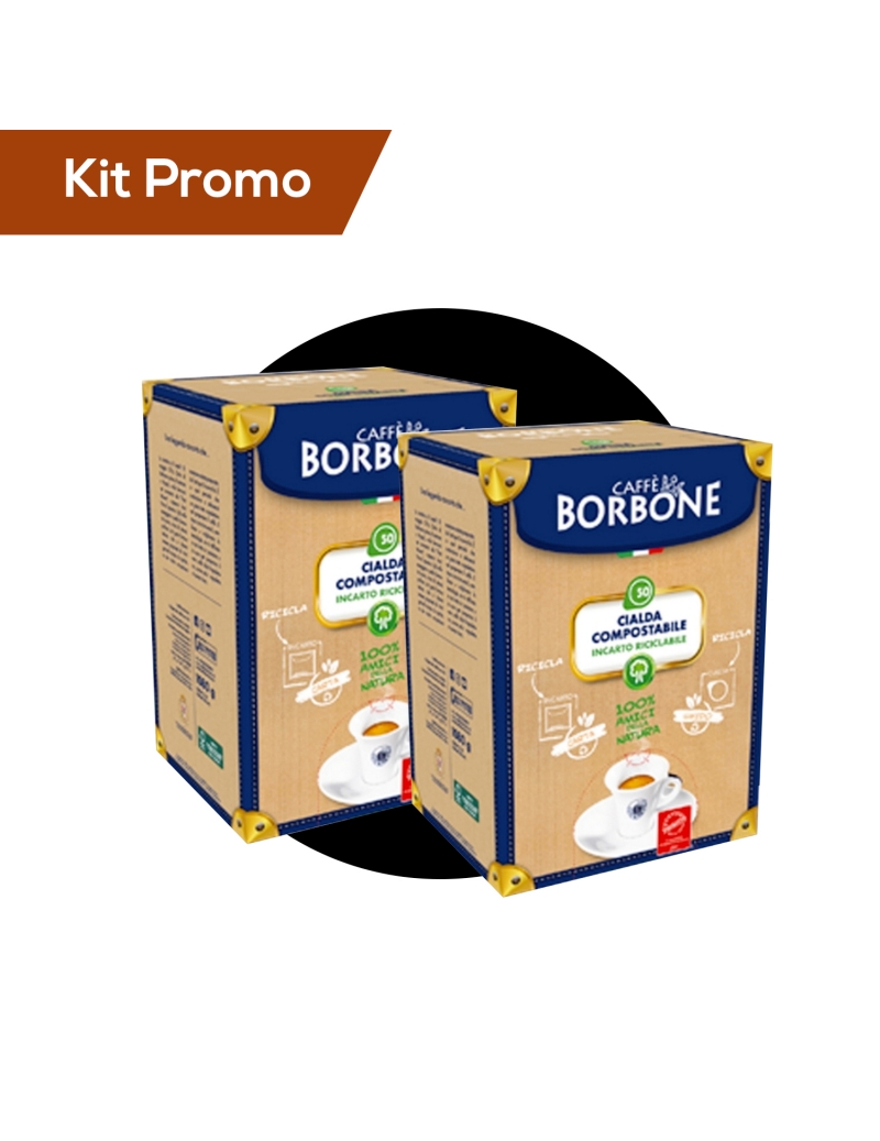 Box 100 Cialde compostabili Caffè Borbone Miscela Nera