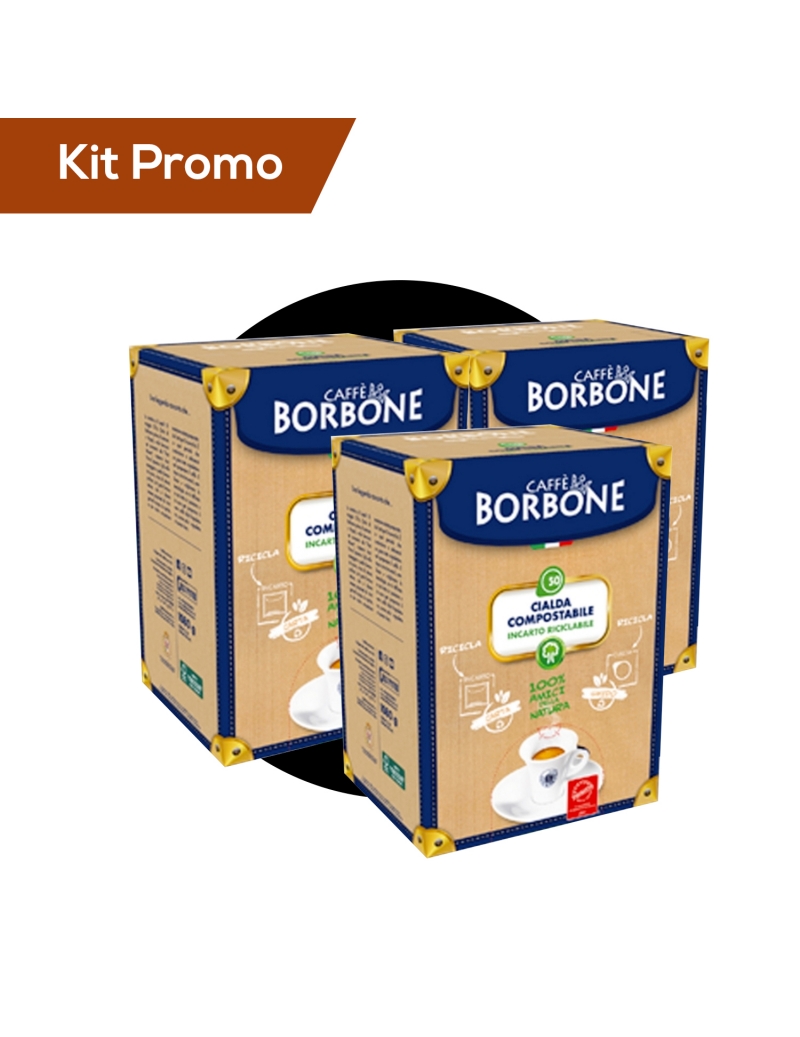 Box 150 Cialde compostabili Caffè Borbone Miscela Nera