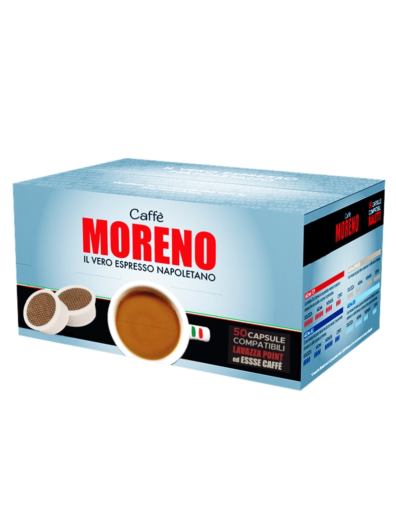 Caffè Moreno 50 Capsule Espresso Point- ESSSE, Miscela Aroma Espresso