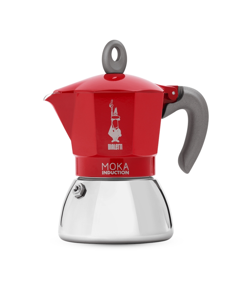 Moka Bialetti Induction, 4 Tazze Rossa