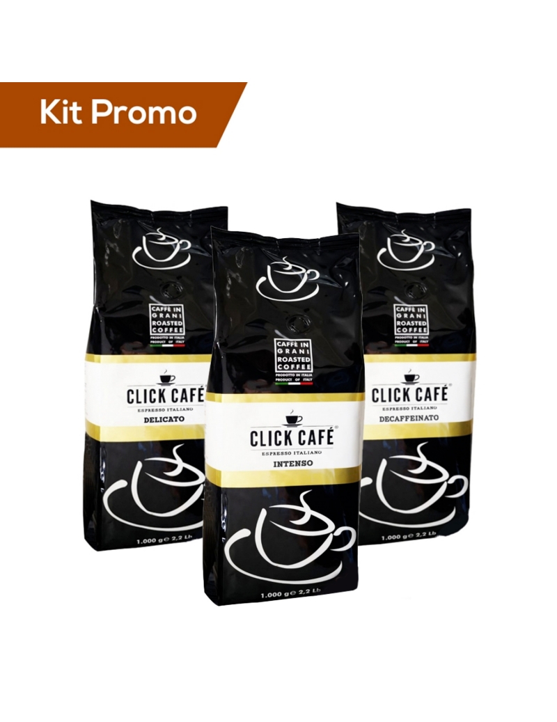 Kit Caffè in Grani, Miscela Delicato, Intenso & Decaffeinato