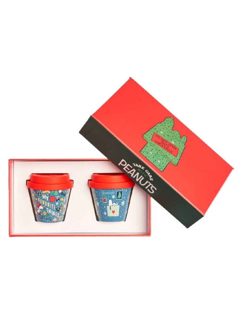 Confezione regalo natalizia bicchierini Quy Cup, snoopy Natale