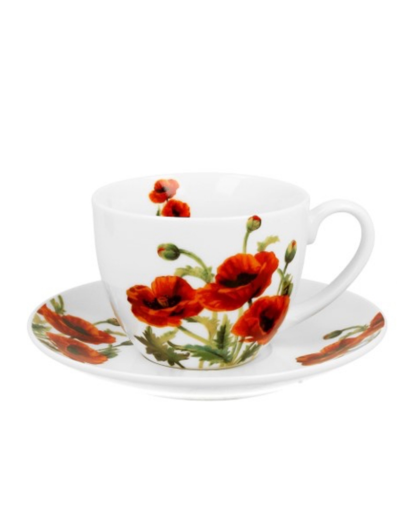 Mug Papavero Con Piattino In confezione Regalo 250 Ml