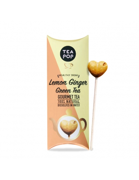 Tea Pop Tè zenzero e limone Gourmet Cristallizzato Su Stecco